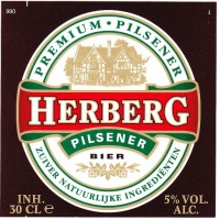Etiket van Herberg Pilsener Bier.